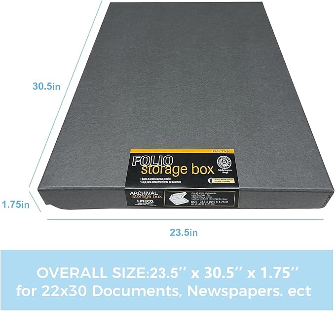 Lineco Folio Storage Box, Clamshell Design - Image 2