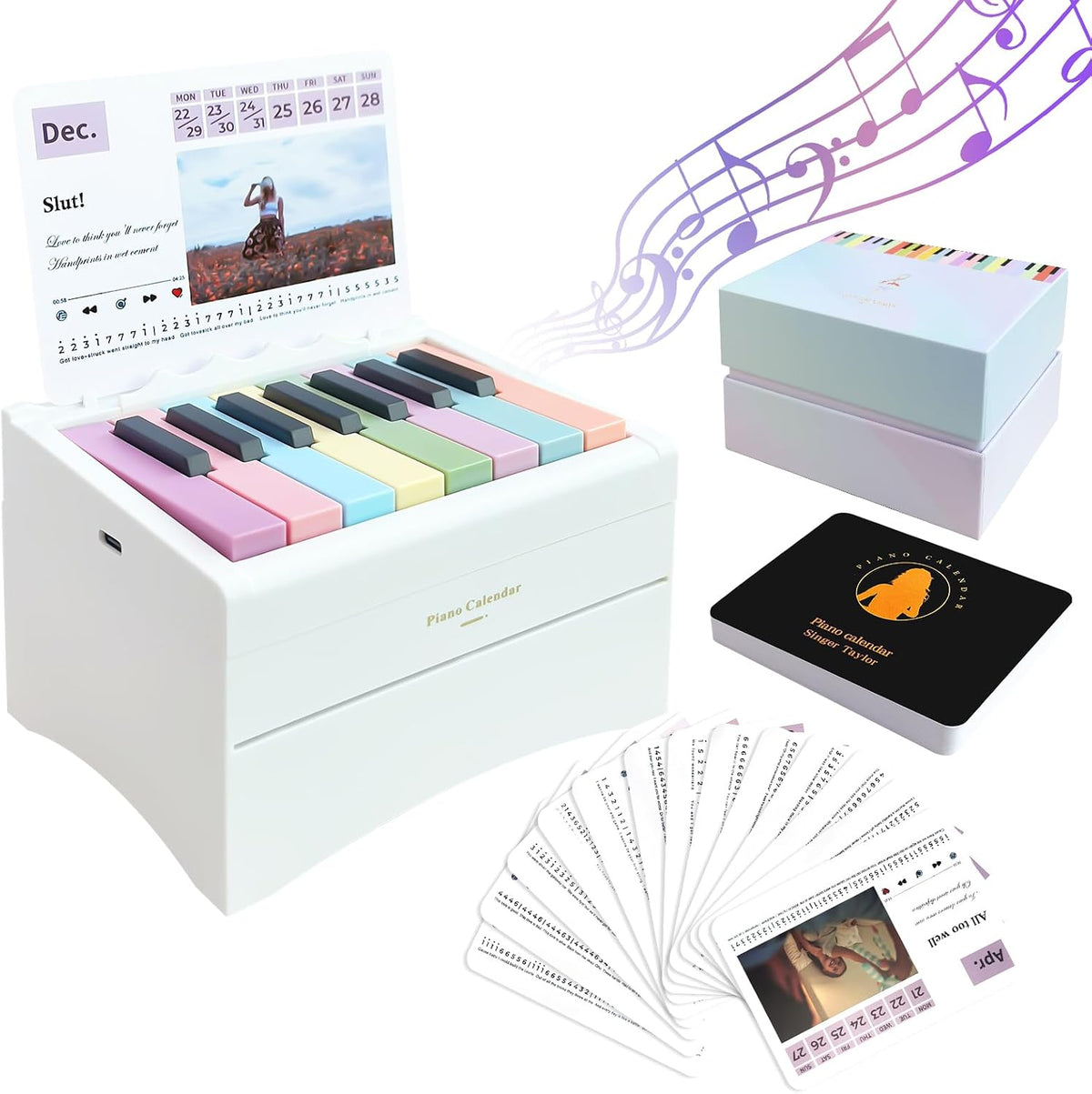 Piano Calendar 2027, Playable Piano Desk Calendar 2027, Swift Mini-Piano Cale...
