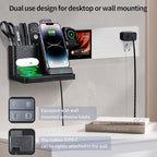 LADSTAG Desk Organizer with Phone Charger, Nightstand Desktop Organizer - Image 4
