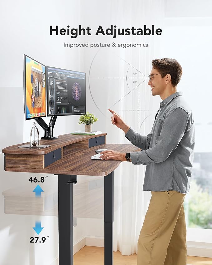 HUANUO 60″ x 30″ Electric Standing Desk - Image 6