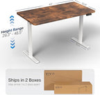 VIVO Electric 43 x 24 in Rustic Standing Desk, Memory Height Adjustment - Image 3