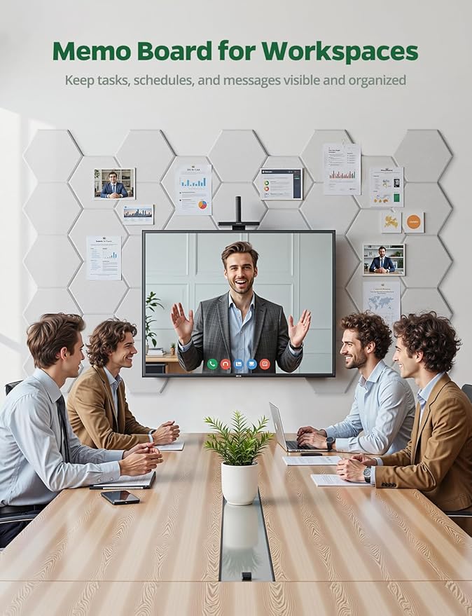 Large Bulletin Board 12" x 10", 12 Pack White Cork Boards - Image 4