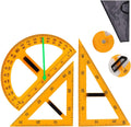 Magnetic Geometry Tool, Protractor, Triangle Rulers Easy Attachment Blackboard