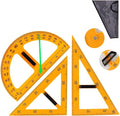 Magnetic Geometry Tool, Protractor, Triangle Rulers Easy Attachment Blackboard by CAQ