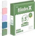 BinderX 1.5 Ring Binder, Sooez Round Ring 1.5 Inch Binders, Fits 325 Sheets of by Sooez