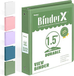 BinderX 1.5 Ring Binder, Sooez Round Ring 1.5 Inch Binders, Fits 325 Sheets of by Sooez