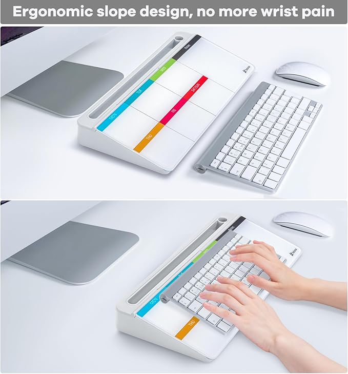 Varhomax Glass Weekly Dry Erase Desk White Board, Desktop to Do List Planner - Image 6