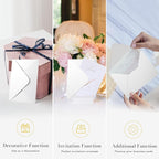 Shimmer Shiny White Envelopes 5.25 x 7.25 inches 100 PCS, Goefun A7 Euro V Flap - Image 5