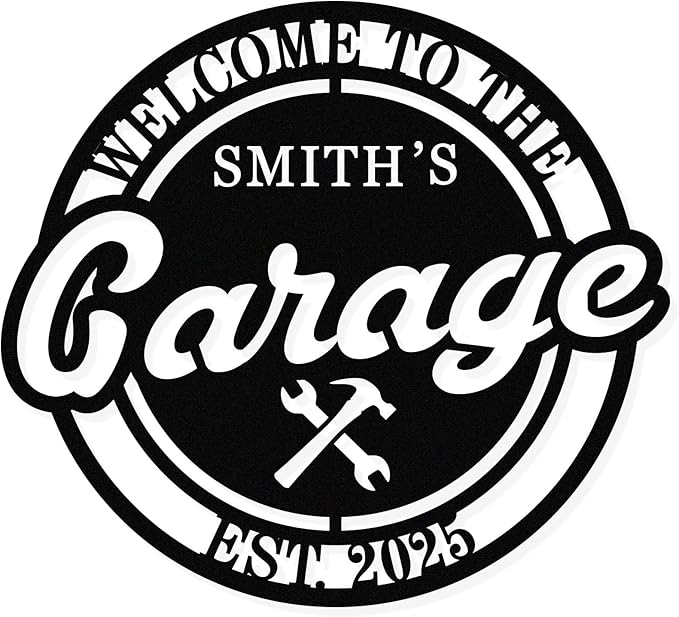 Personalized Garage Sign, Personalized Fathers Day Sign by HYTSIGN