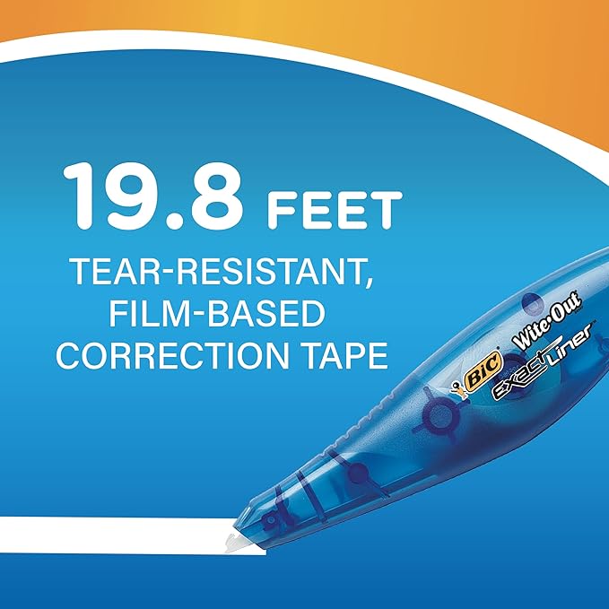 BIC Wite-Out Brand Exact Liner Correction Tape, 19.8 Feet, 4-Count Pack of - Image 7