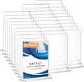 30 Pack Acrylic Sign Holder 8.5 x 11, Double-Sided Clear Sign Holder Plastic by DECOHOBO