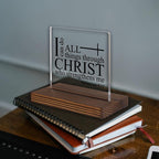 Philippians 4:13 Desk Sign, Christian Bible Verse Decor I Can Do All Things - Image 2