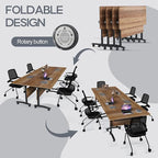 Folding Conference Table 4ft 5ft, Foldable Office Meeting Desk - Image 3