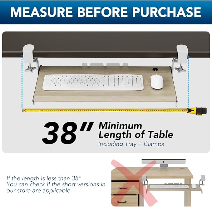AX WABER Keyboard Tray Under Desk Pull Out - Image 5