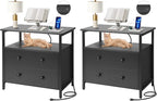 Edbuosy 27 inch Wide Night Stand Set 2 by Edbuosy