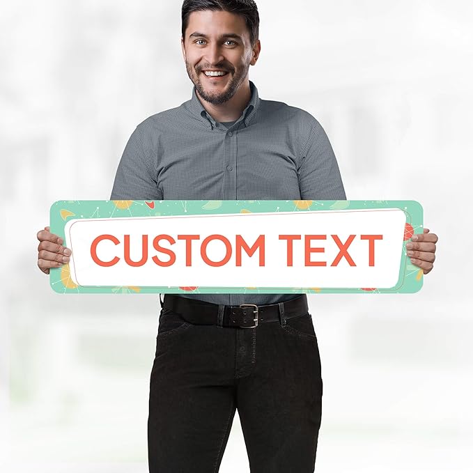 Custom Sign, Custom Street Sign, 11 Font Colors, 13 Font Styles, 4 Hole Options - Image 2