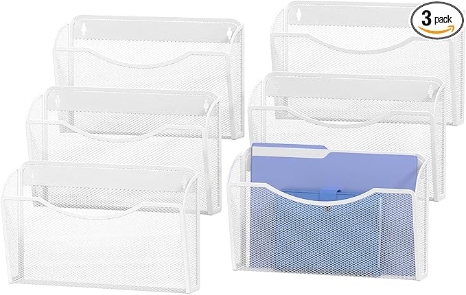 MINDEPOT Wall File Organizer, Hanging Wall Mounted File Folder Binder Holder by MINDEPOT