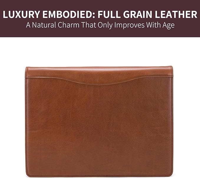 Geslun Personalized Genuine Leather 3 Ring Binder, Custom Engraved 8.5 x 11 - Image 4