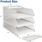 Natwind 3-Tier Stackable Paper Tray, Metal Mesh Desktop Organizer, Paper Sorter - Image 2