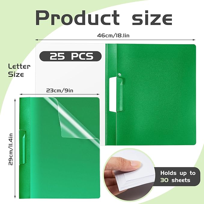 Maitys 25 Pack Durable Clear Report Covers - Image 3