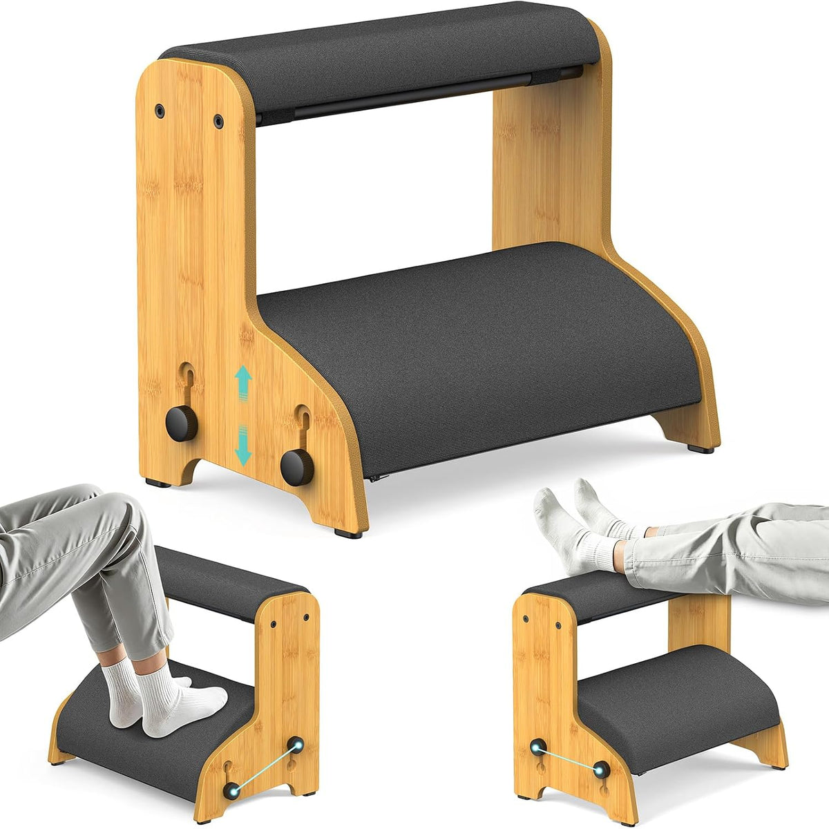 YEASHEIN 2-Tier Adjustable Office Foot Rest Under Desk at Work, 8 Positions