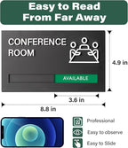Office Conference Room Door Signs, Meeting in Progress Door Sign, In Use - Image 3