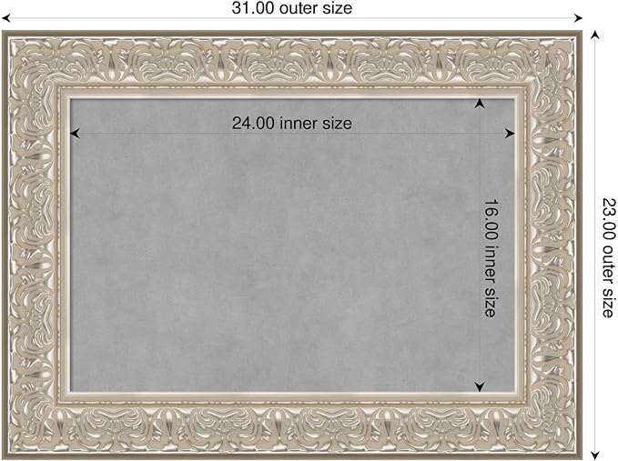 Amanti Art Silver Framed Magnetic Board 23x31 Medium Vision Board - Image 2