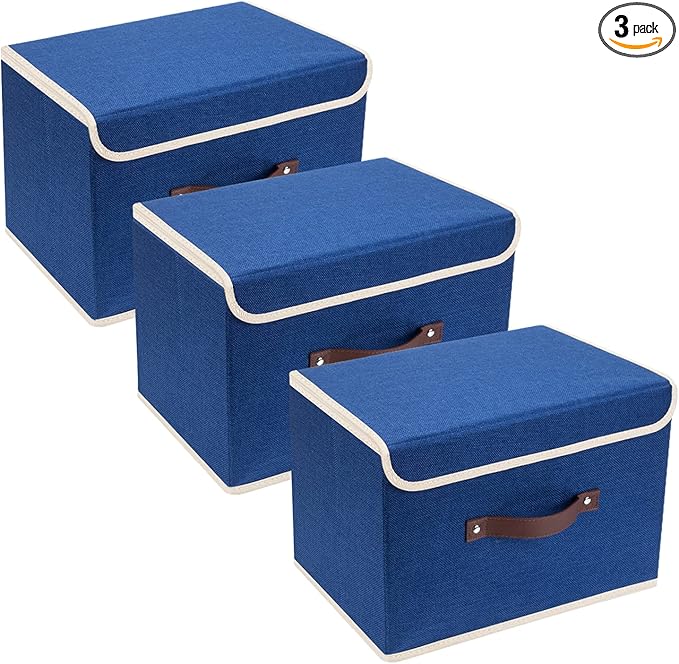 TYEERS Collapsible Storage Boxes, Washable Fabric Storage Bins by StorageOrganization