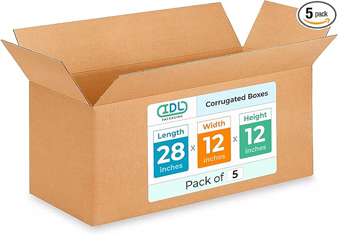 Long Shipping & Moving Boxes 28 x 12 x 12 inches by IDLPackaging