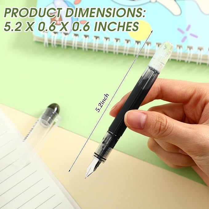 Crtiin 36 Pcs Disposable Fountain Pens, Back to School Quick Drying Ink Pen - Image 3