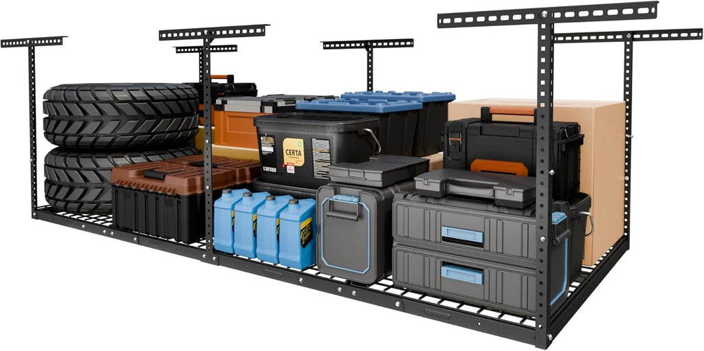 fleximounts 4x8 overhead garage ceiling storage rack adjustable, main product view