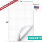 321Done Double Sided Graph Paper Notepad, 0.20 Grid, Made in The USA, Quad - Image 2