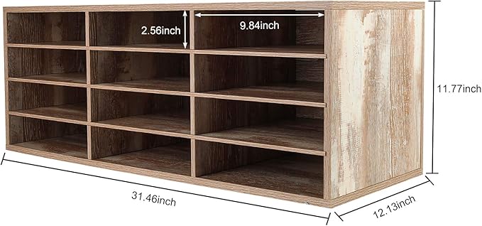 PAG Mail Sorter Wood Countertop Literature Organizer, Student Mailbox - Image 3