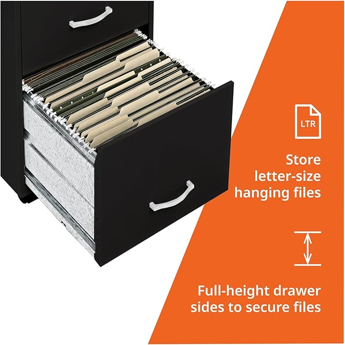 Lorell LYS SOHO Box/File/File 3-Drawer Mobile File Cabinet - Image 6