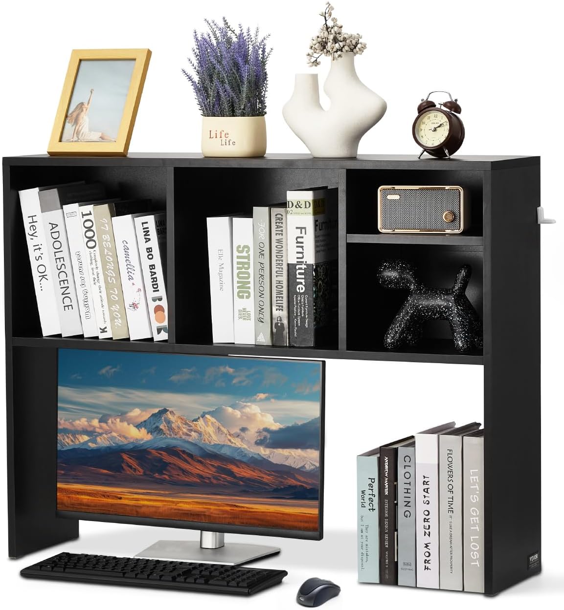 VEVOR Desktop Bookshelf, Storage Organizer with 5 Shelves for Computer Desk, ...