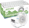 JEFURE Transparent Tape with Dispenser, 0.7 in x 1000 in Clear Tapes and by JEFURE