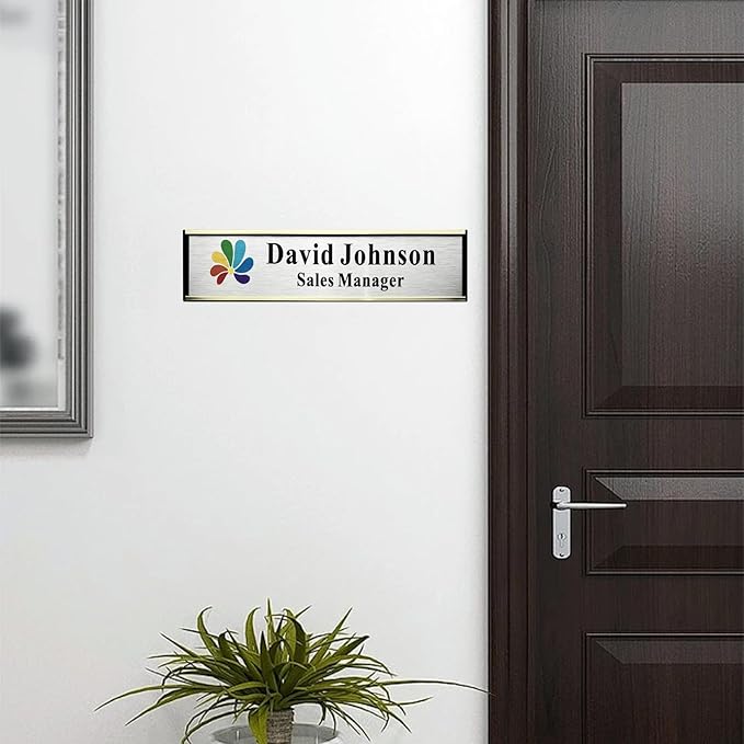 SINKAA Personalized Name Plate for Door or Wall, 2 * 10 inch Custom Office - Image 6