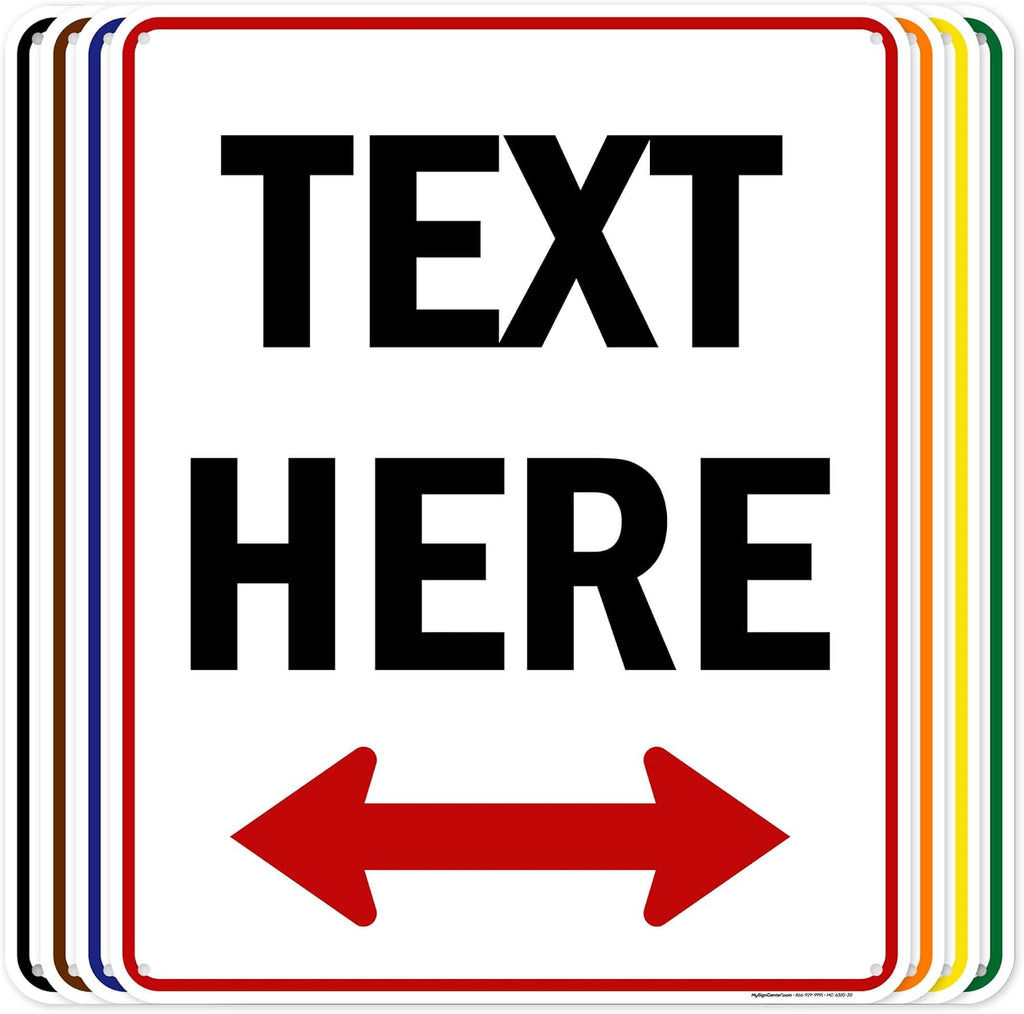 Custom Arrow, Custom Directional Sign, Two Way Arrow, 24x30 Inches, 55 mil