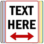 Custom Arrow, Custom Directional Sign, Two Way Arrow, 24x30 Inches, 55 mil by MySignCenter