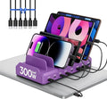300W Charging Station for Multiple Devices, 8 Port Multi USB C Fast Charger by LcssioChargeFaster