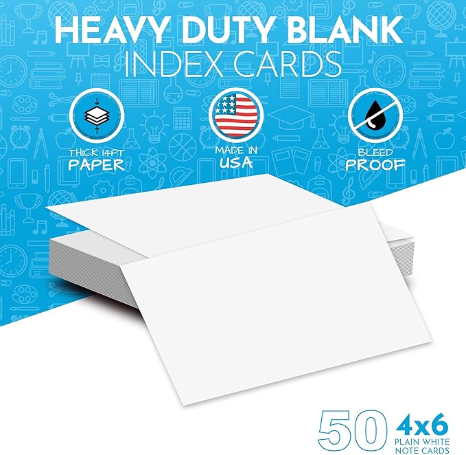 Home Advantage 4x6 Blank Index Cards - Image 4