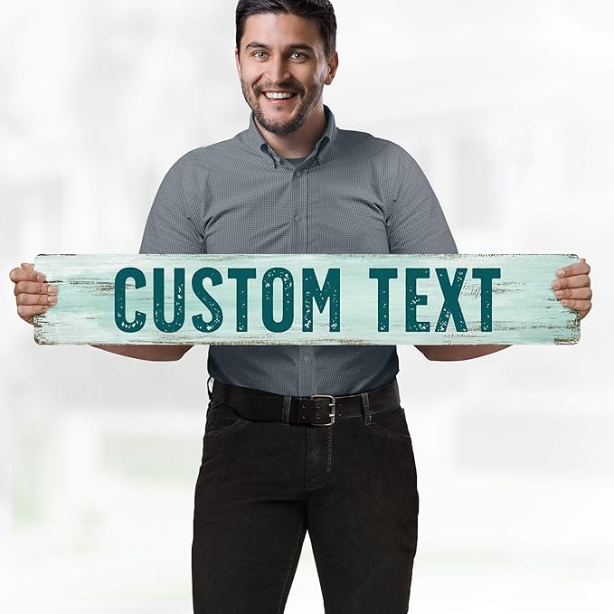 Custom Sign, Custom Street Sign, 11 Font Colors, 13 Font Styles, 4 Hole Options - Image 2