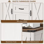 Vabches File Cabinet with 3 Drawers, Farmhouse Lateral File Cabinet Fits Files - Image 7