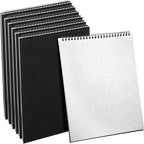 Engrowtic 6 Pack Top Spiral Graph Paper Notebooks 8.7 X11.4 Inch A4 Grid Paper by Engrowtic