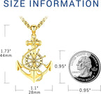 Compass Necklace for Women Men 925 Sterling Silver Pendant Urn Necklaces for - Image 2