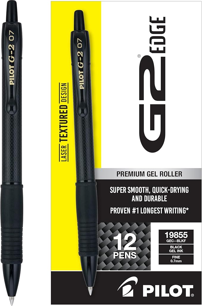 Pilot, G2 Edge Premium Gel Roller Pens, Fine Point 0.7 mm, Gel Pens Black Ink by PilotCorporationofAmerica