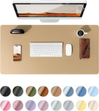 YSAGi Leather Desk Protector, Office Mat, Large Mouse Mat, Non-Slip PU Leather by YSAGi