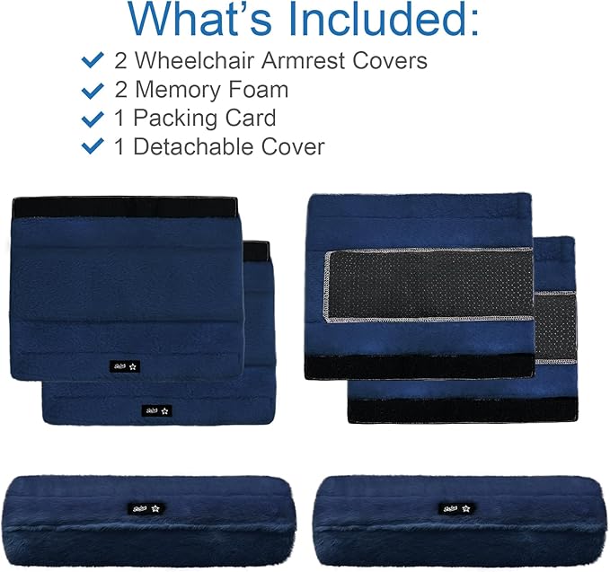 SPRING SEAON Wheelchair Armrest Covers 2 Pack Soft Memory Foam Wheelchair - Image 4