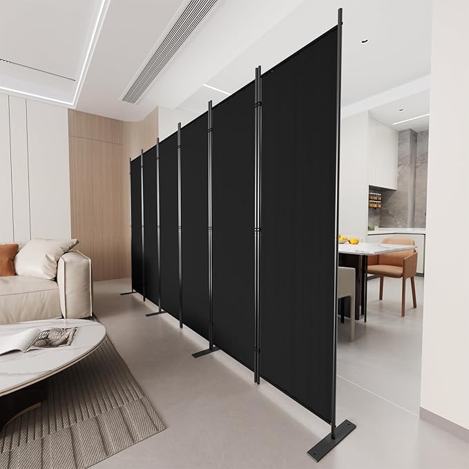 C-Hopetree 6 Panels Room Divider, 6 Ft Tall Indoor Folding Privacy Screen - Image 3