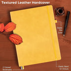 Lined Journal Notebook, 8.5" x 11" Hardcover Leather Notebook - Image 5